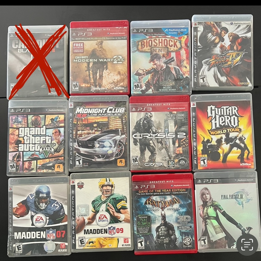 PlayStation 3 BUNDLE OF 11 games
